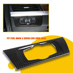 Carbon Fiber Headlight Switch Trim for BMW 3 Series (2005–2012)