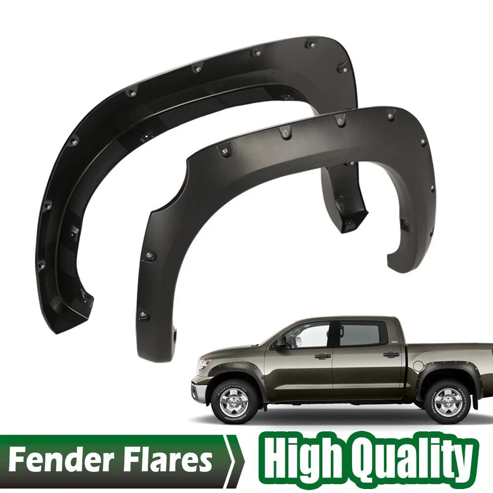 Set of 4 Pocket Rivet Fender Flares for Toyota Tundra (2007–2013)