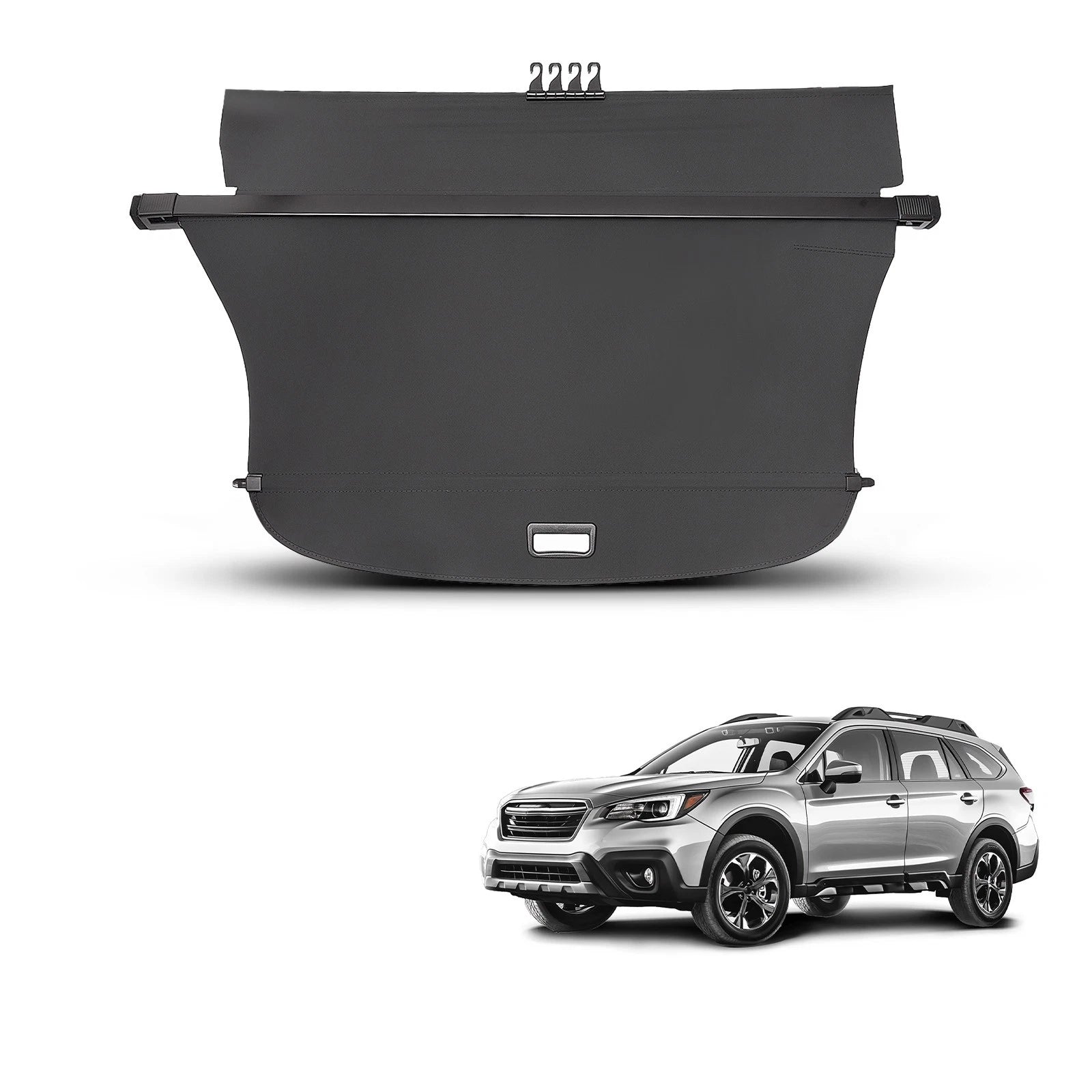 Retractable Rear Cargo Cover for Subaru Outback (2015-2018) Black