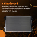 Coolant Radiator for Ford Police Interceptor (2014–2019) DG1Z8005A 13307
