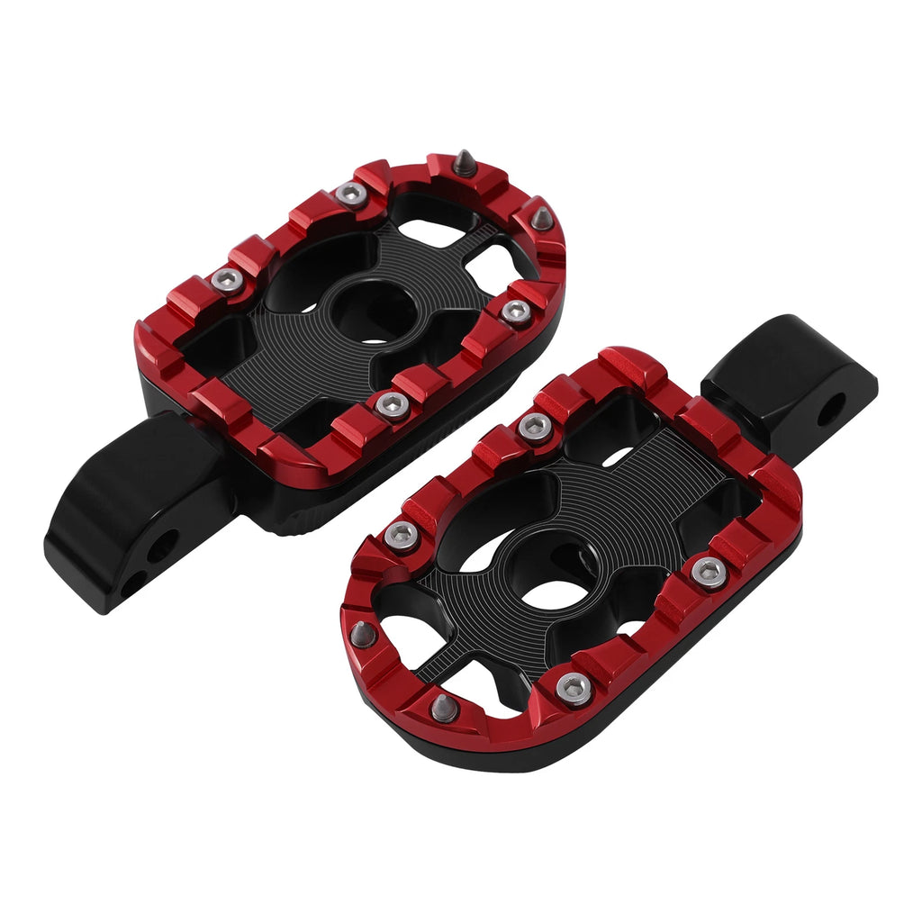 Passenger Foot Pegs Footrest for Harley Softail Fat Bob (2018–2024) Black Red