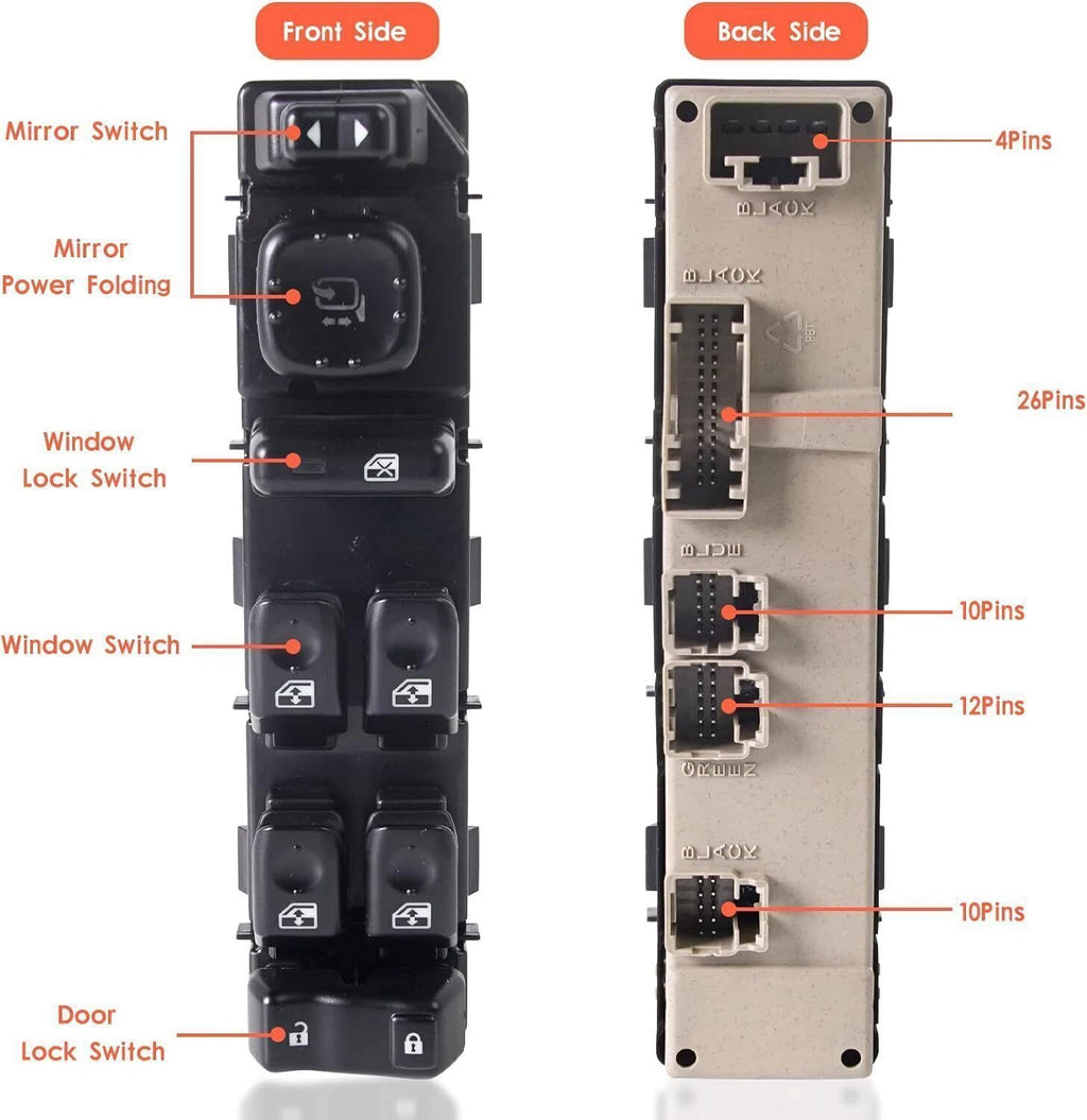 Left Master Power Window Switch for Chevrolet Avalanche 1500 (2003–2006)
