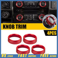 Air Condition Audio Switch Knob Trim Cover Red for Ford F150 (2015–2020)