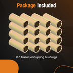 16PCS Steel Leaf Spring Bushings for K7129100 (1-3/4" Length)