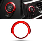 Red Alloy Engine Ignition Push Start Button Ring Cover for BMW 5 Series (2017–2024)