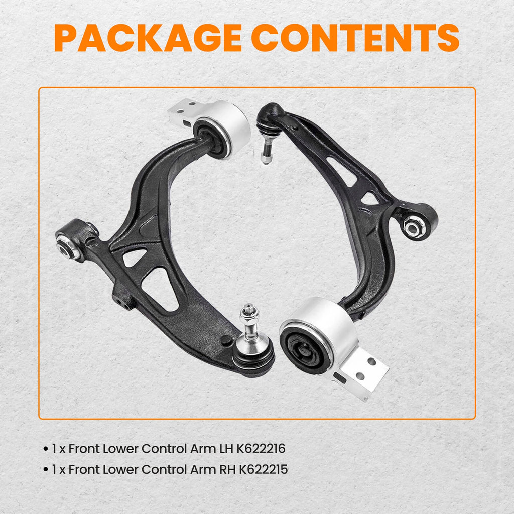 2X Front Lower Control Arms with Ball Joints for Ford Explorer (2011-2019)
