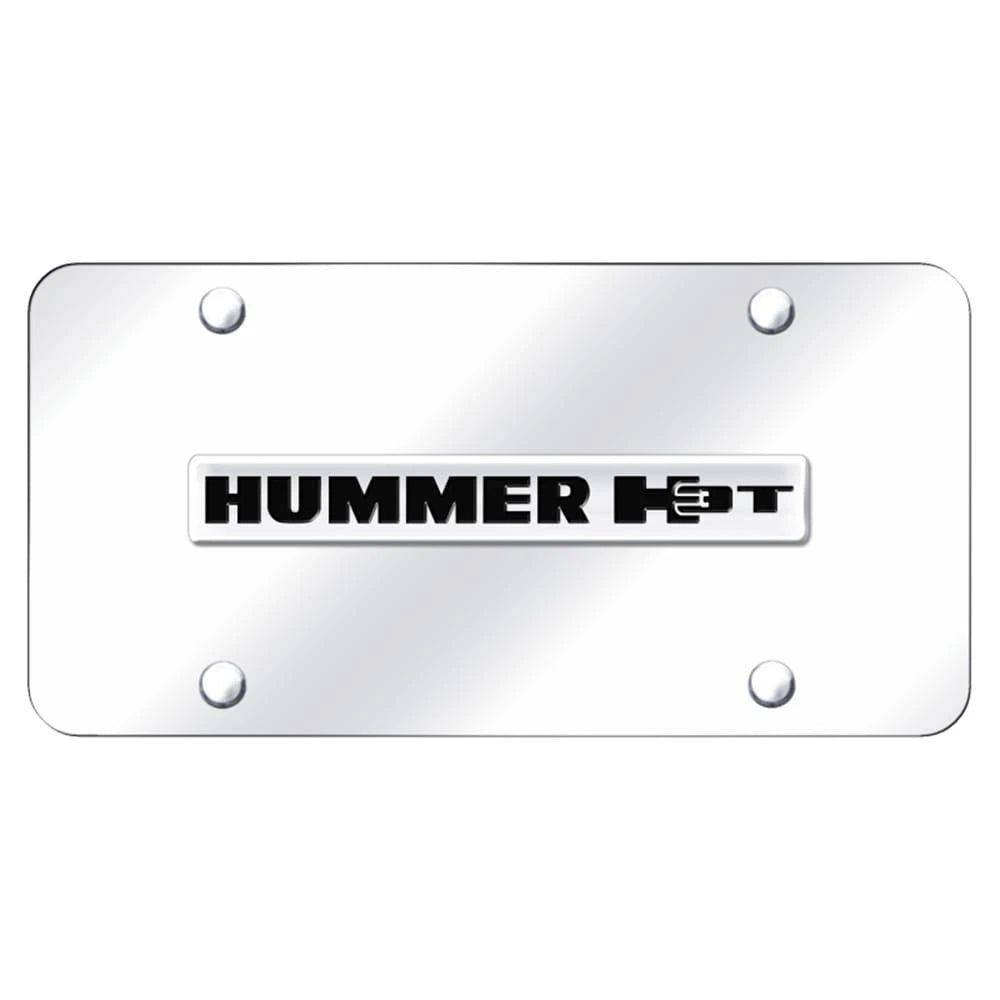 Chrome Name on Chrome License Plate - Officially Licensed for Hummer H3T