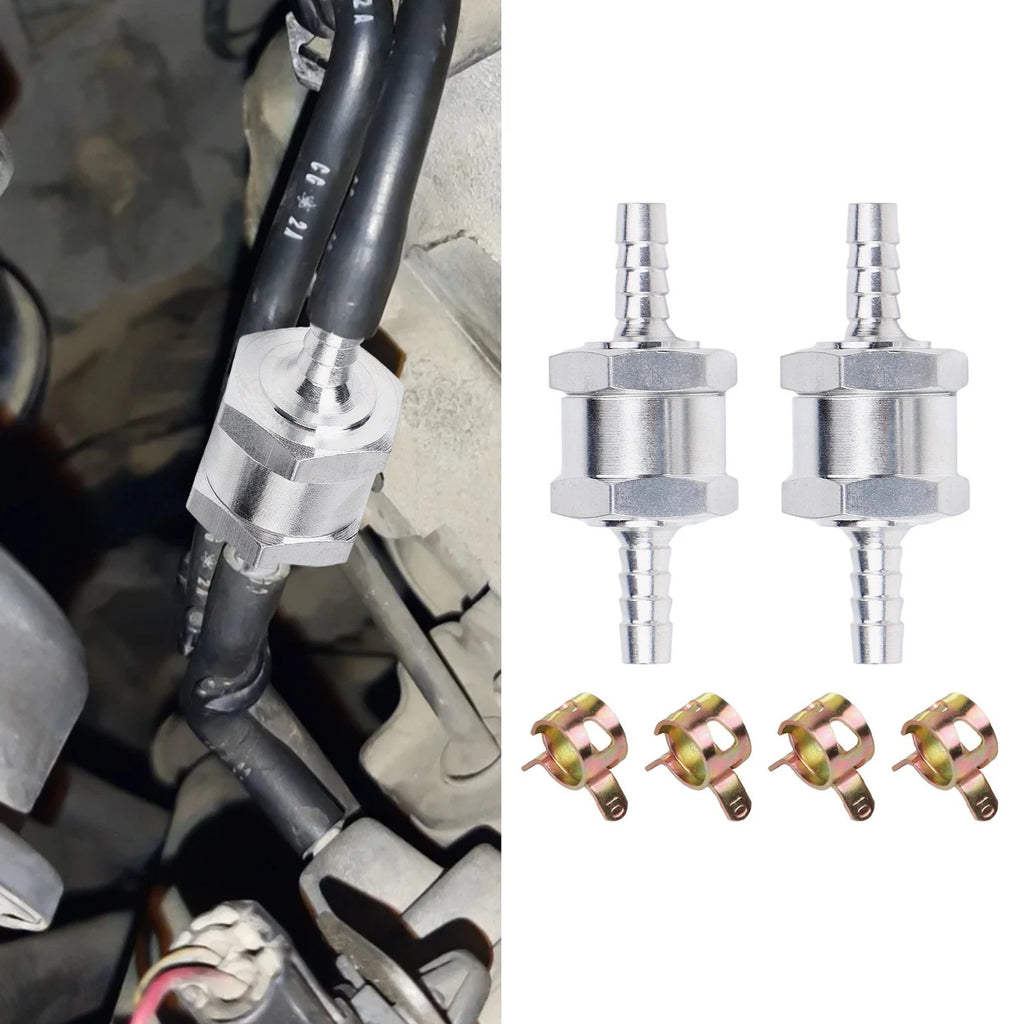 Set of 4 Fuel Check Valves with 4 Clamps for Efficient Fuel Management