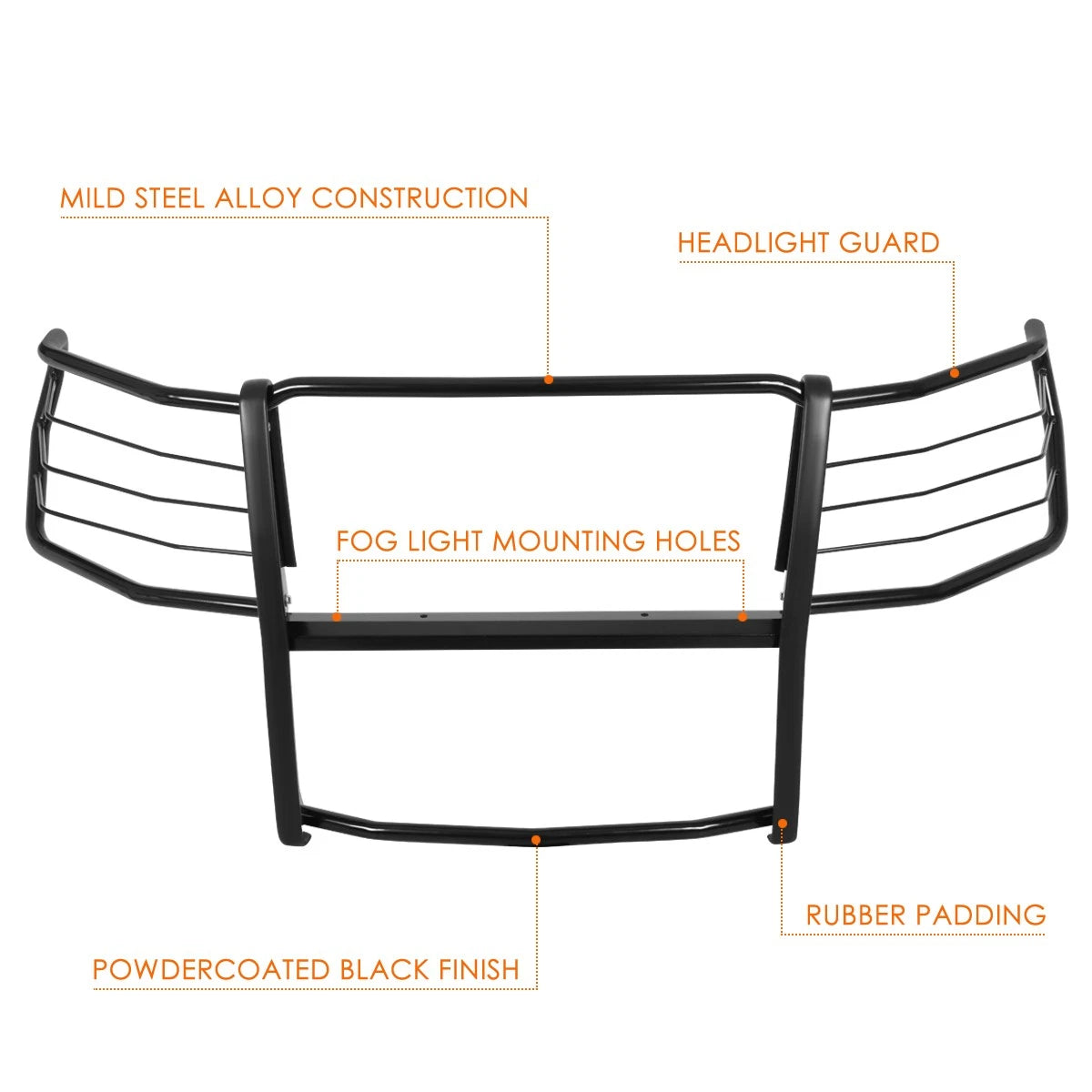 Mild Steel Front Bumper Grille Guard for Silverado 1500 (2019–2020)