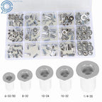 150 Pieces Rivet Nut Kit for Standard Inch SAE Applications