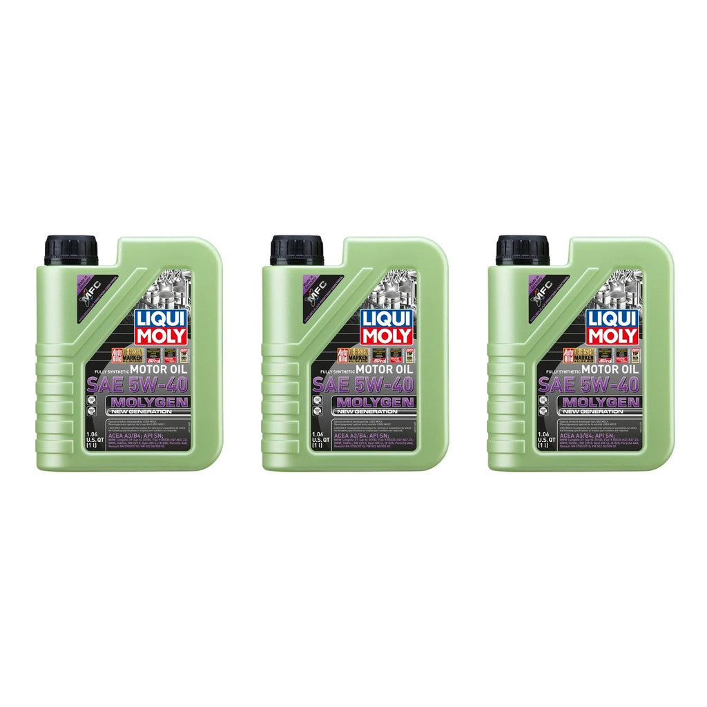 Set of 3 Liqui Moly Molygen 5W-40 Engine Motor Oil (3L)