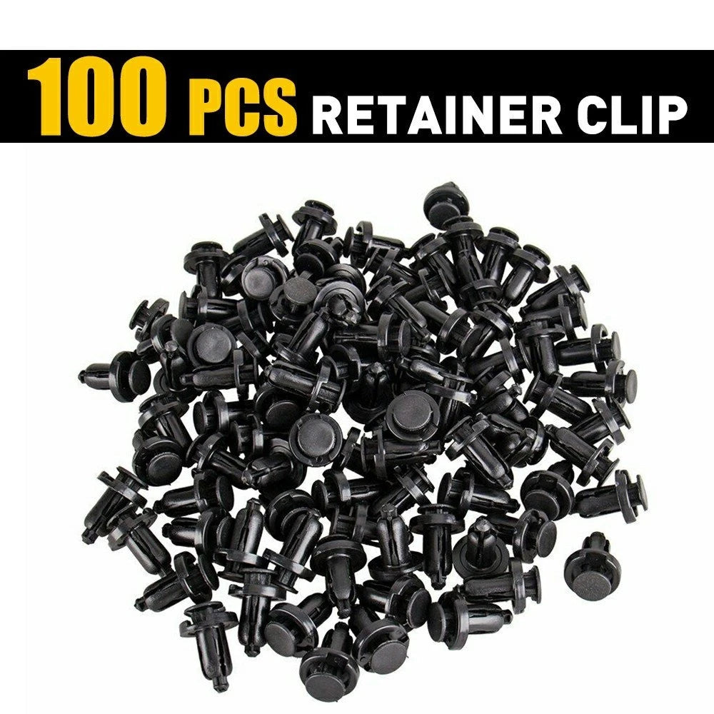 100 Pcs Bumper Clips 10mm Push Rivets Retainer Fasteners for Honda V