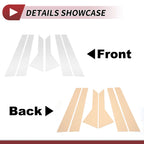 6 Pcs Door Pillar Window Trim for Audi A4 (2017–2022) Chrome Silver Tone