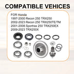 Rear Differential Rebuild w/ Gear Kit for Honda Recon 250 TRX250 (1997–2023)