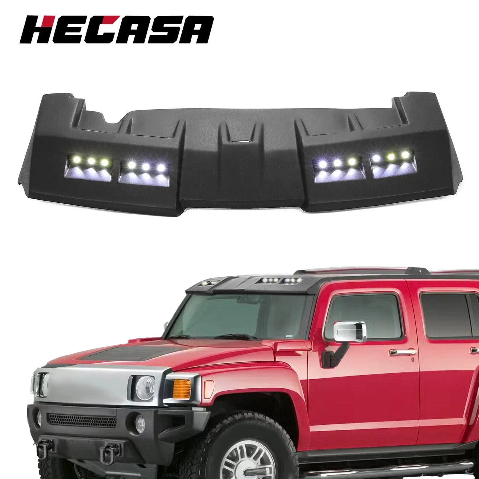 Sun Visor Roof for Hummer H3 (2006–2010) with LED DRL Lights