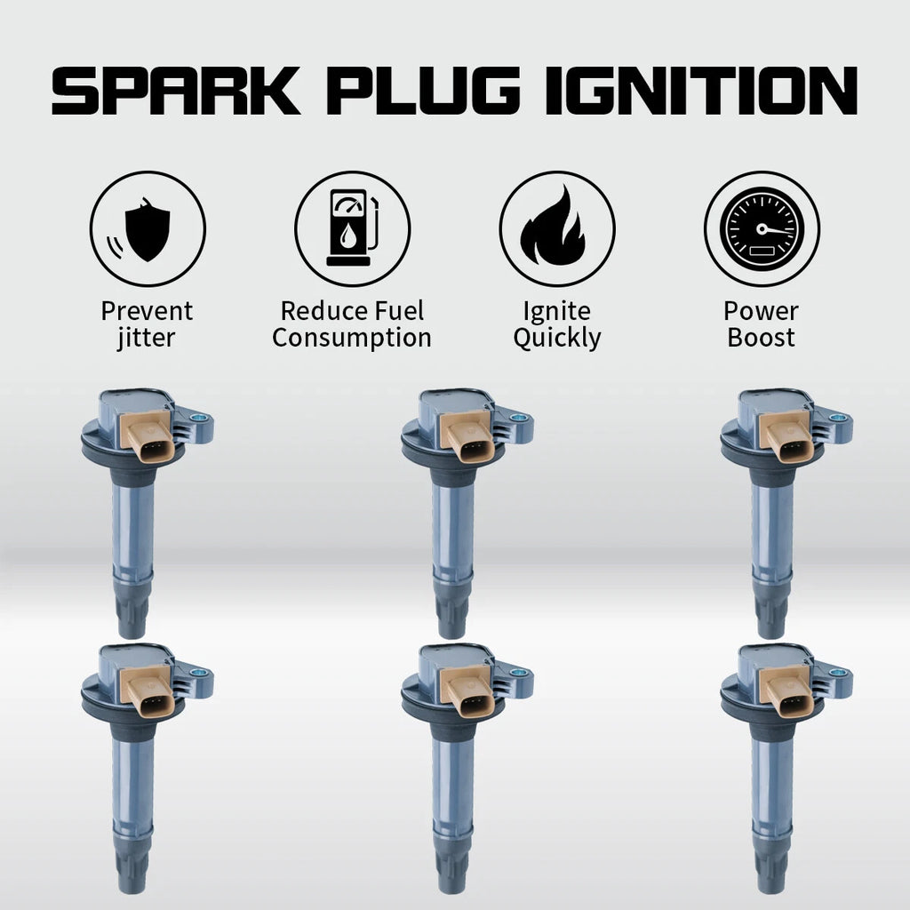6 Ignition Coils for Ford F-150 Explorer Lincoln Ecoboost (2011–2019) UF646 DG549