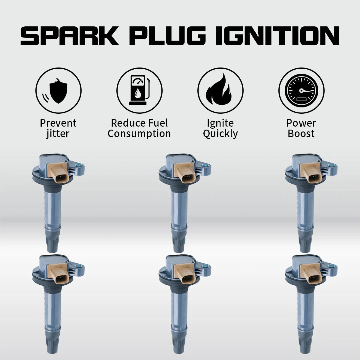 6 Ignition Coils for Ford F-150 Explorer Lincoln Ecoboost (2011–2019) UF646 DG549