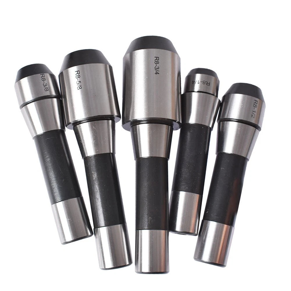 Set of 5 R8 End Mill Holders for R8 Spindle Milling Machines
