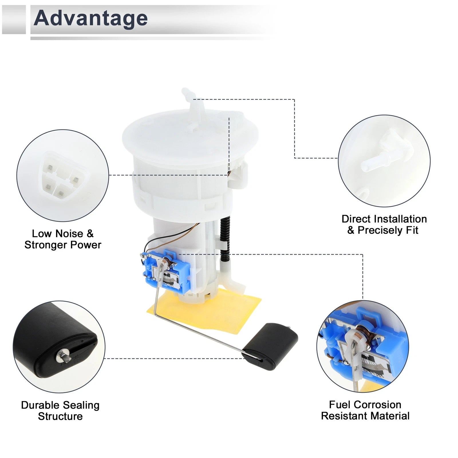 Fuel Pump Assembly for Hyundai Accent (2006–2011) L4 1.6L No. 311101G500