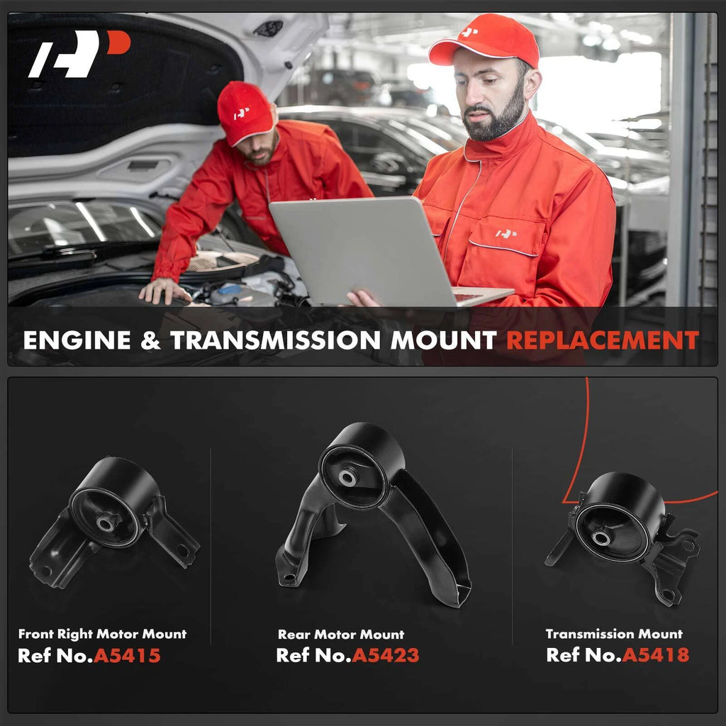 3X Engine Motor Mount & Transmission Mount for Mitsubishi Lancer (2008-2011)
