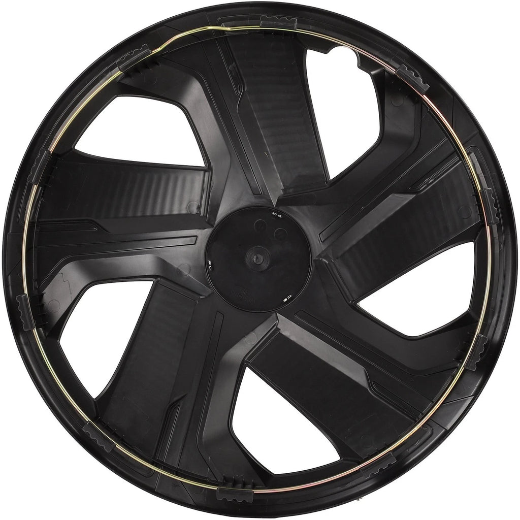 Set of 4 Snap On 15" Black Wheel Covers Hub Caps for R15 Tire & Rim