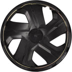 Set of 4 Snap On 15" Black Wheel Covers Hub Caps for R15 Tire & Rim