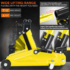 2 Ton Hydraulic Floor Jack for Universal Use (5.1-13 in, 4000 lbs Capacity)