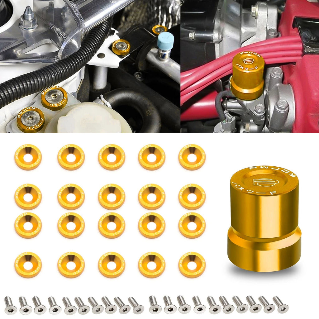 VTEC Solenoid Valve Cover Washer Kit for Honda (Gold, 2010–2014)