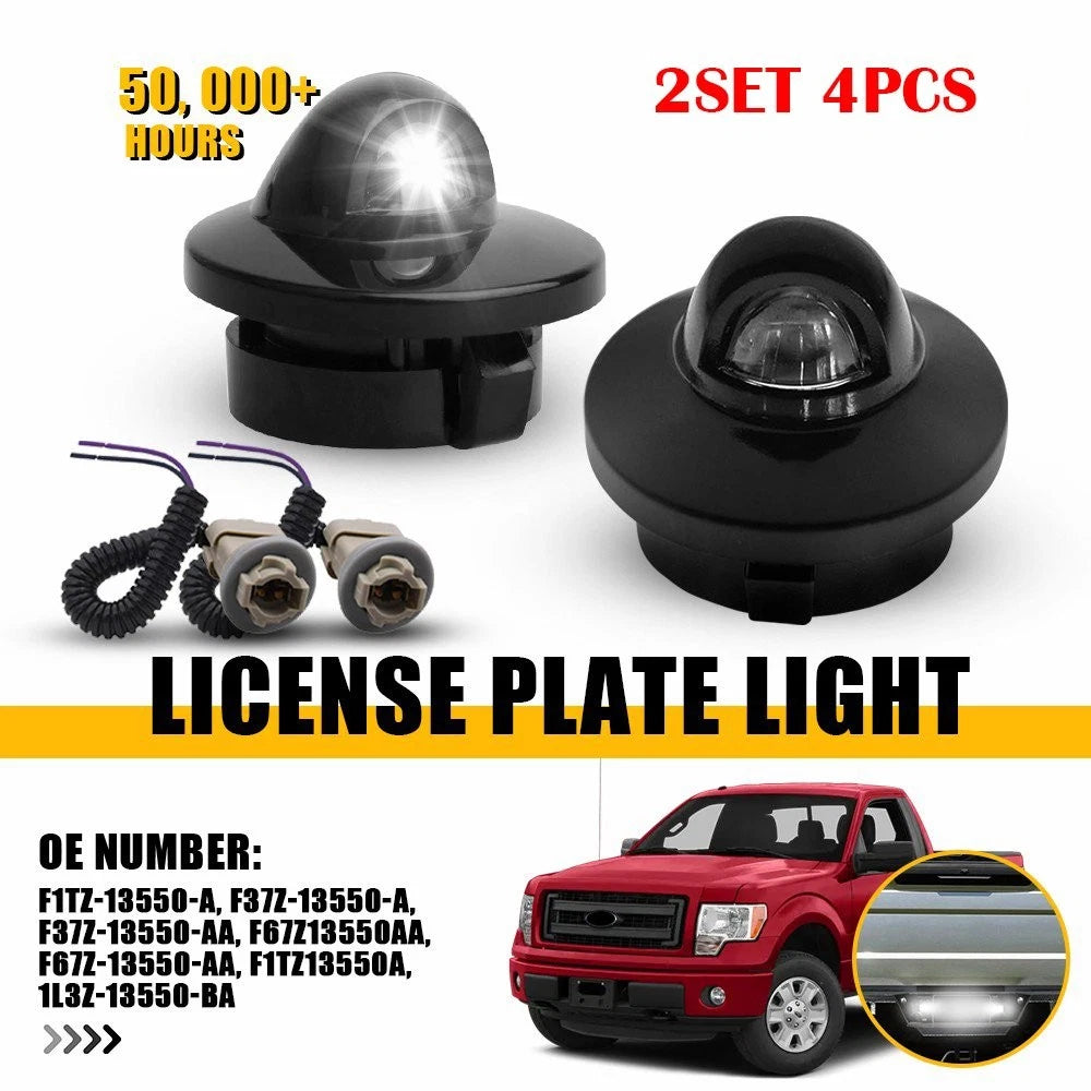 4X LED Licence Plate Lights for Ford F-150 F-250 F-350 F-450 (1997–2023)
