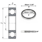 Deep Groove Ball Bearing 6813 for Scooter Skateboard Wheel (P0 65x85x10mm)