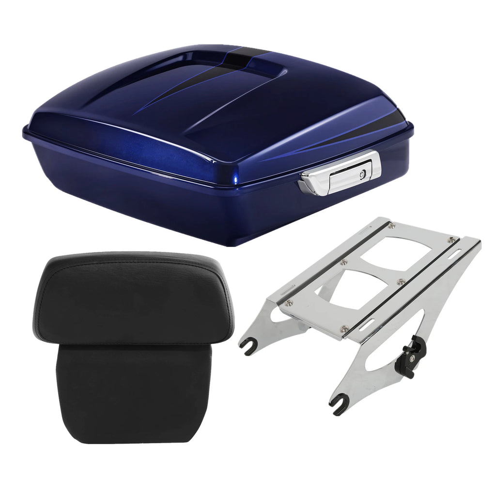 Trunk Pad Mount Rack for Harley Road Glide (2014–2023) Zephyr Blue/Black