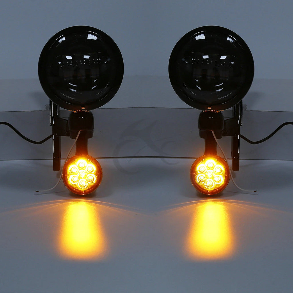 Set of 2 Fog Light Housing Brackets for Harley Touring (1994–2024)
