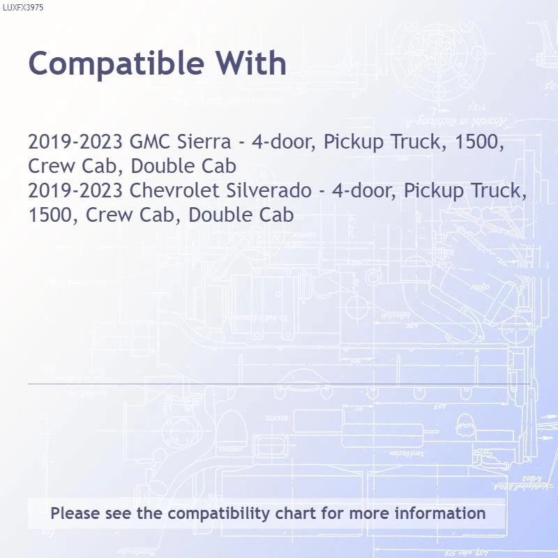 Pillar Post Trim 4pc Luxury FX for 2019–2023 Chevy Silverado 1500 Crew Cab