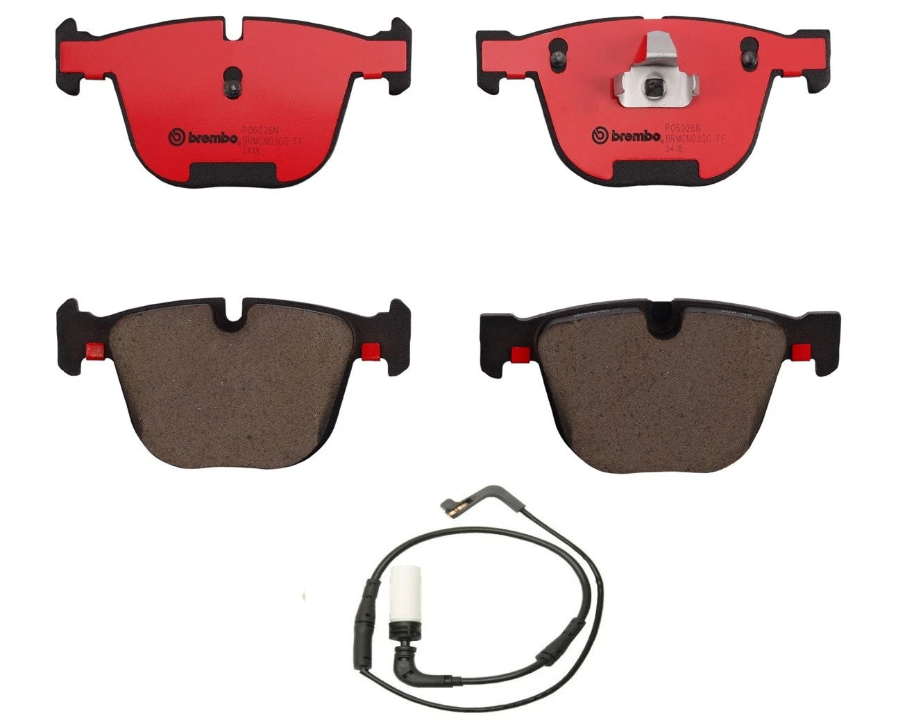 Rear Ceramic Brake Pad Set with Sensor Kit for BMW E60 E63 E64 (2007–2010)