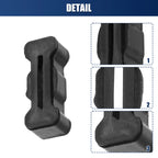 1 Pair Latch Bumpers for Chevrolet S10, GMC Sonoma (1994–2004) 15726082 Rubber Black