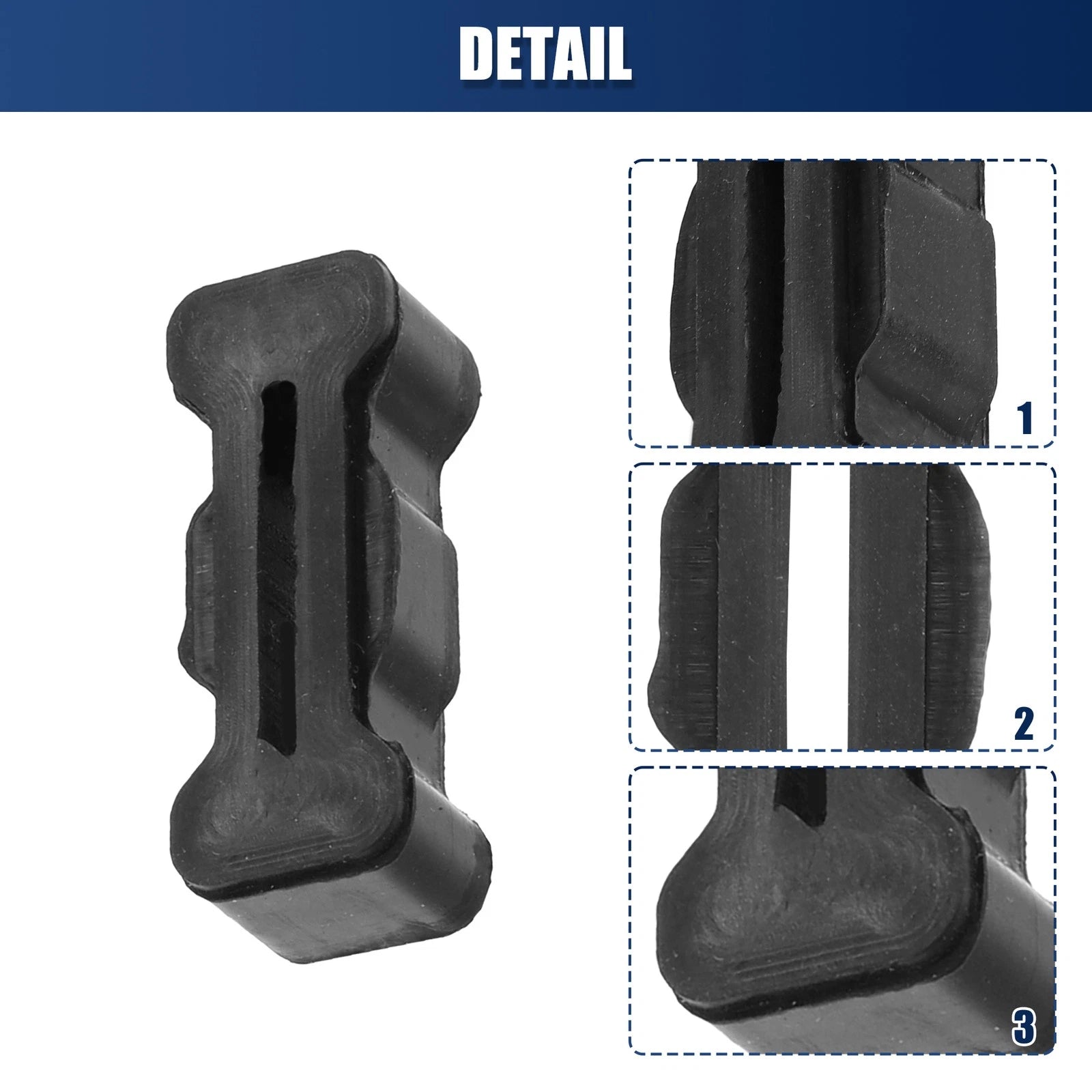 1 Pair Latch Bumpers for Chevrolet S10, GMC Sonoma (1994–2004) 15726082 Rubber Black