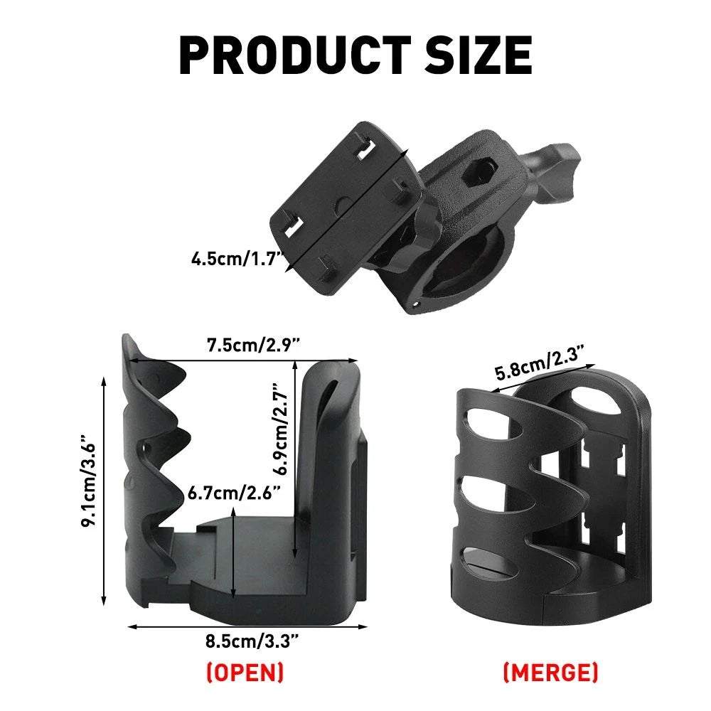 Adjustable Handlebar Cup Holder for ATV Bike (Motorcycle)