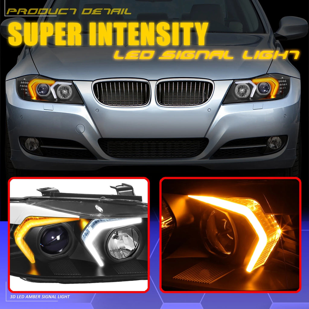 LED Halo Projector Headlight for BMW 3-Series (2005–2008)