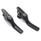 Black Skull Smooth Shorty Brake Clutch Levers for Harley Touring Trike (2008–2013)