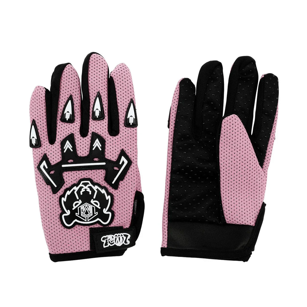 Youth ATV Helmet DOT Full Face Off-Road Racing for Kids - Pink/White (S-XL)