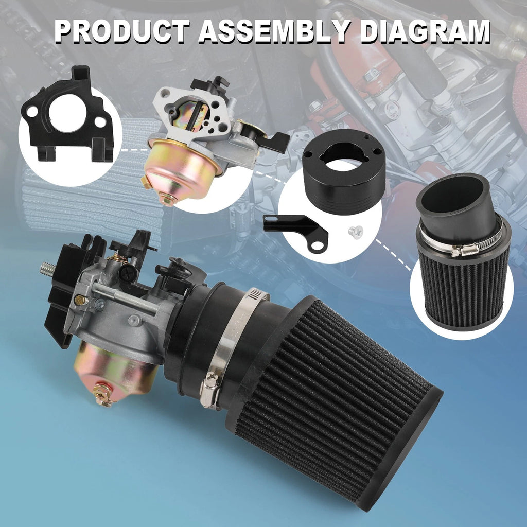 Air Filter Adapter Jet Kit for Predator 301cc 420cc 389cc (2018-2023)