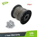 328ft Wire Rope for Various Applications (7×7, 1.5mm, 304 Stainless Steel)