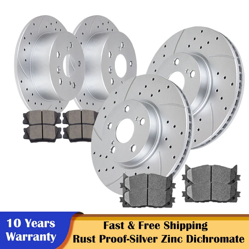 Brake Pads and Rotors Kit for Toyota Camry Avalon (2012–2018)
