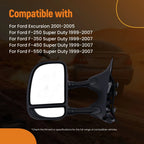 Adjustable Heated Side Mirror for Ford F250 Super Duty (1999–2007)