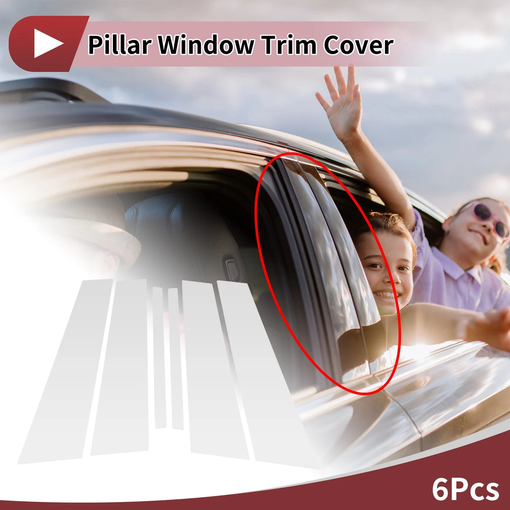 Door Pillar Window Trim for KIA Cadenza VG K7 (2014–2016) Silver Tone