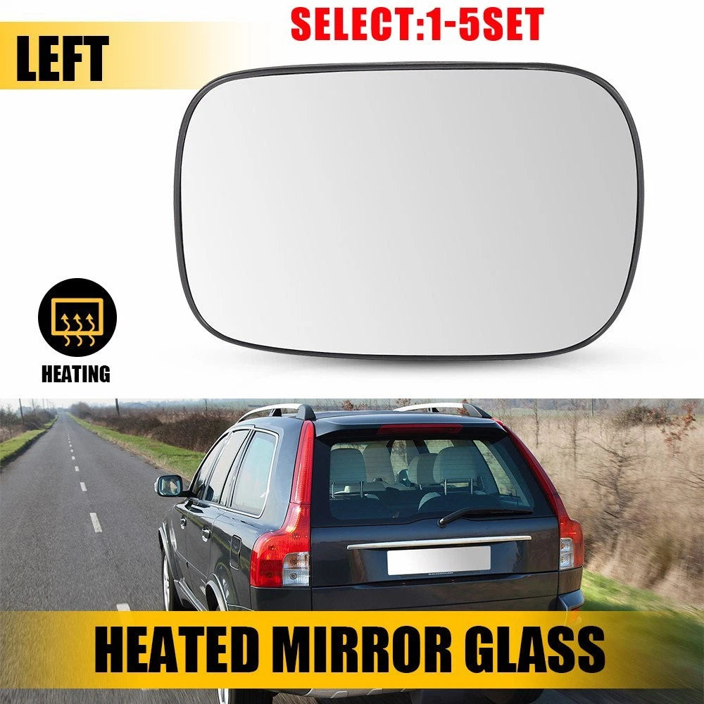 Heated Mirror Glass Left Driver Side for Volvo XC70 XC90 (2003–2006)