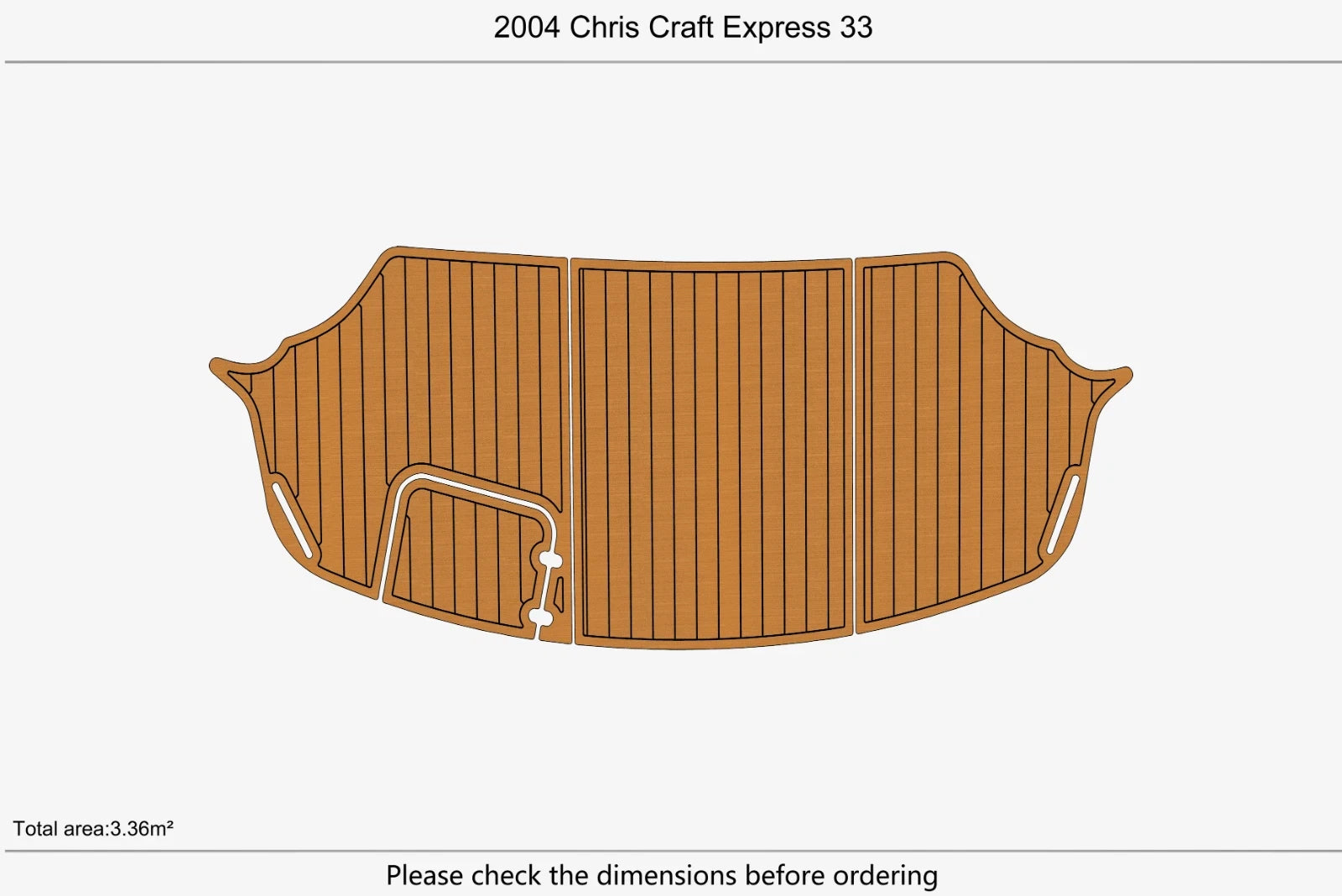 EVA Foam Pads for Chris Craft Express 33 (2004) - Teak Deck Floor Mat