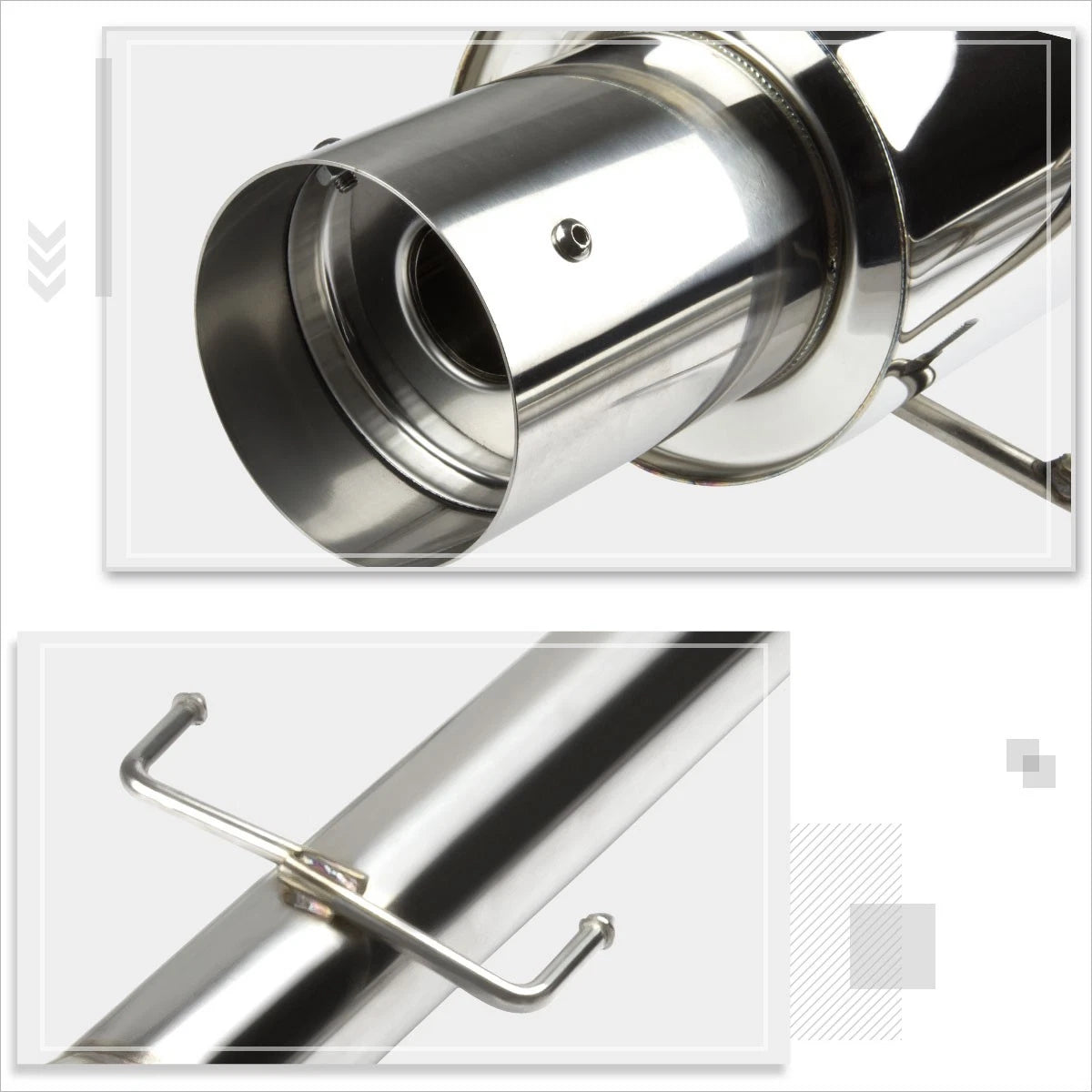4" Tip Catback Exhaust Muffler for Nissan Sentra B16 SE-R/Spec V (2007–2012)