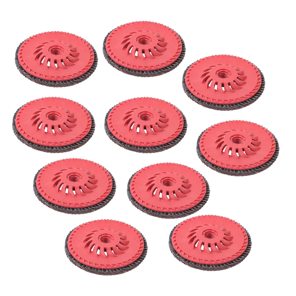 Set of 10 Ceramic Grinding Wheel Flap Discs 4-1/2" x 7/8"