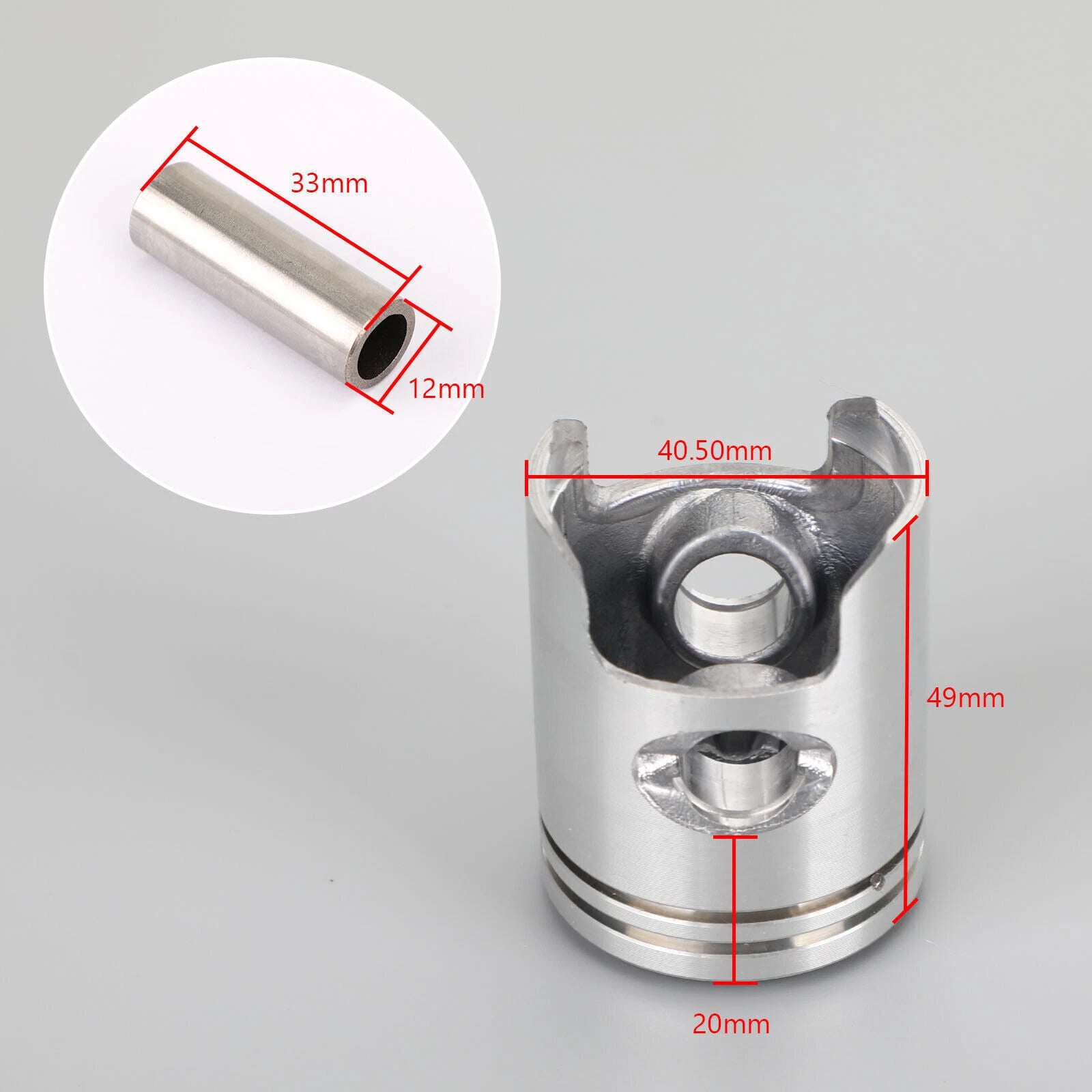 Piston Kit & Rings Set 40.50mm for Honda ZX 50 Live Dio WW 50 Topic (1990–2005)